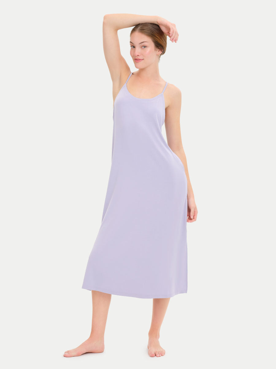Sleeveless Long Bamboo Sleepshirt