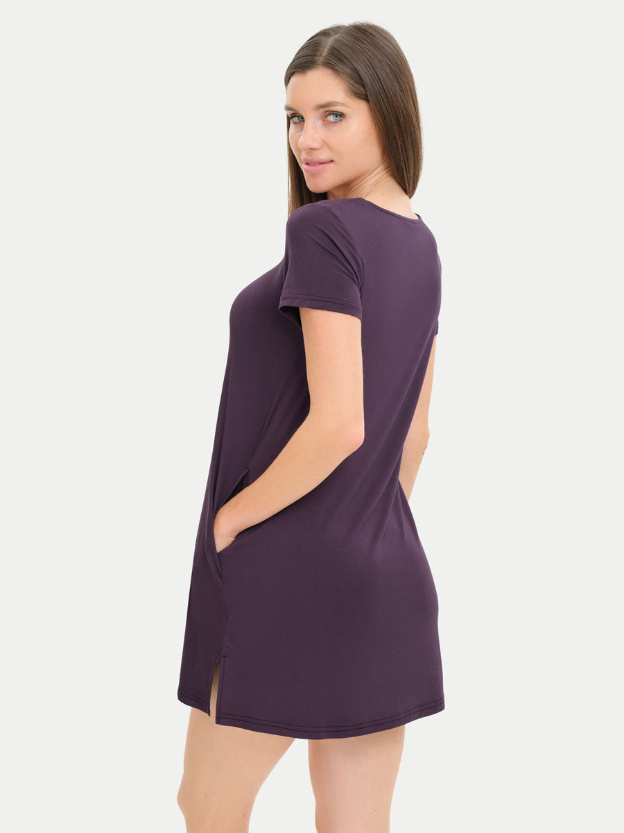 Short Sleeve Short Bamboo Sleepshirt
