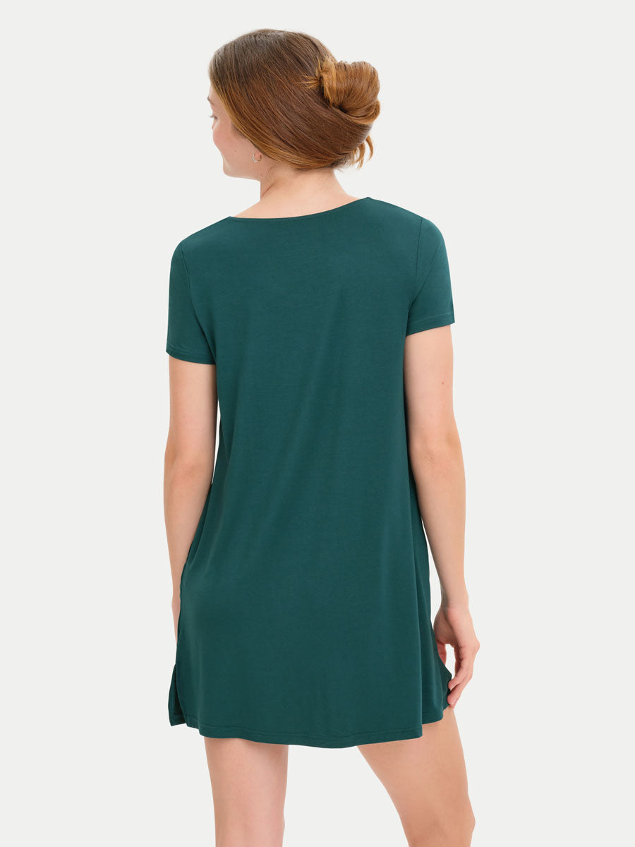 Short Sleeve Short Bamboo Sleepshirt