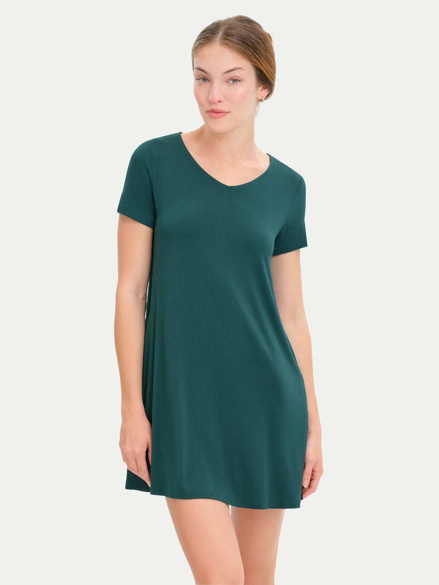 Short Sleeve Short Bamboo Sleepshirt