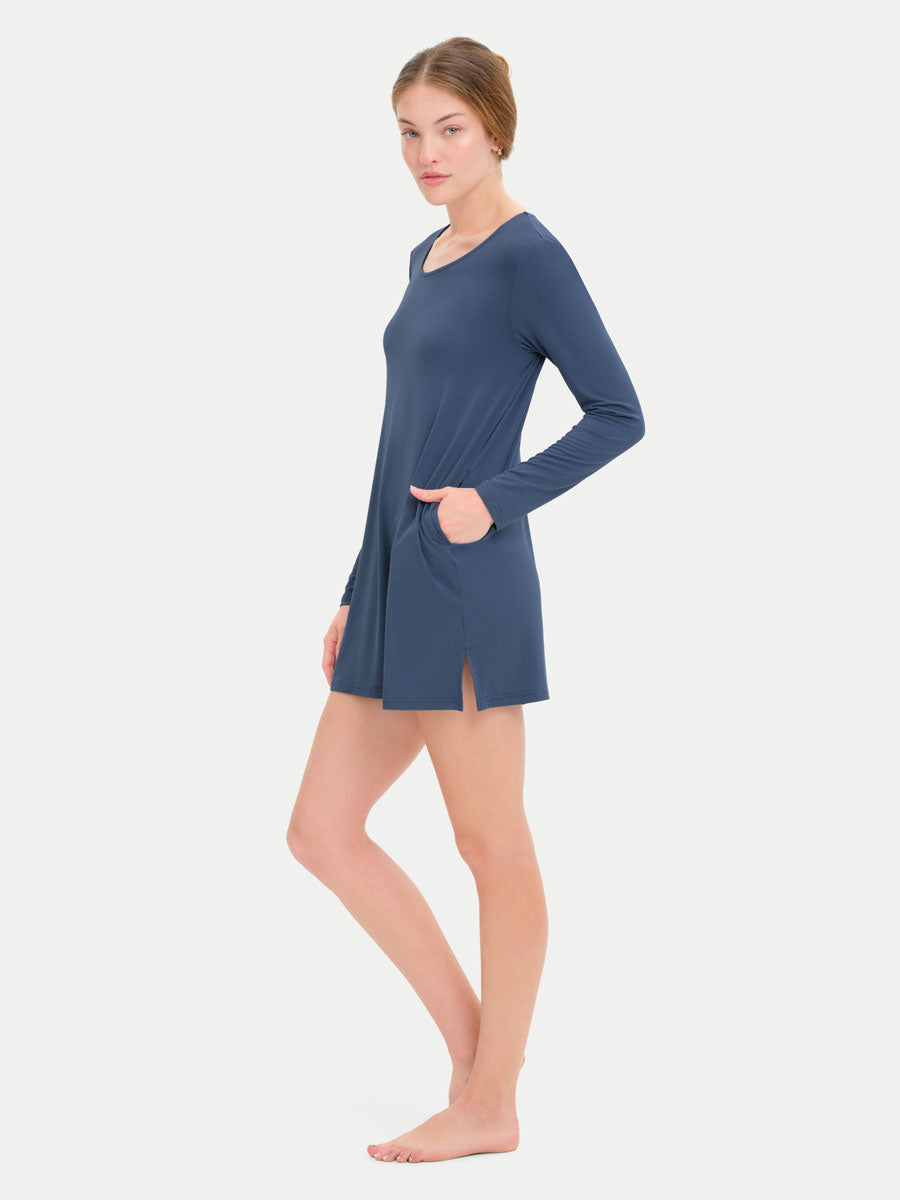 Long Sleeve Short Bamboo Sleepshirt