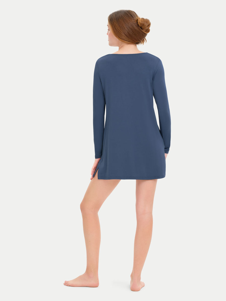 Long Sleeve Short Bamboo Sleepshirt