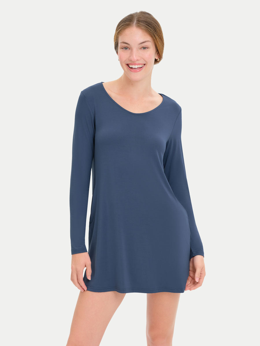 Long Sleeve Short Bamboo Sleepshirt