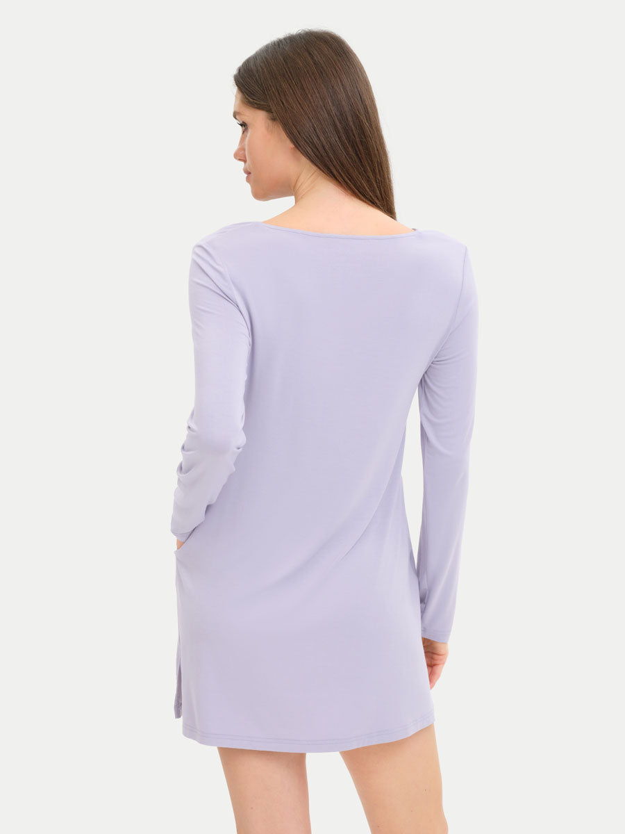 Long Sleeve Short Bamboo Sleepshirt
