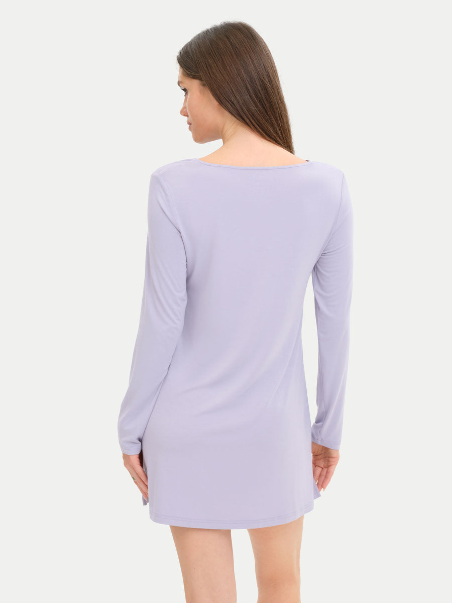 Long Sleeve Short Bamboo Sleepshirt