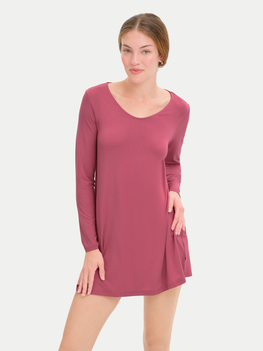 Long Sleeve Short Bamboo Sleepshirt