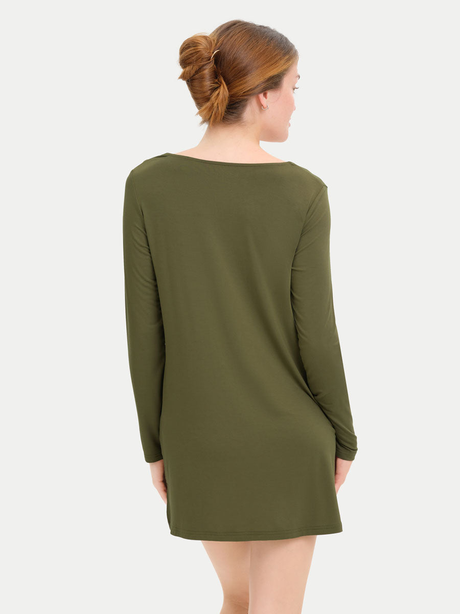 Long Sleeve Short Bamboo Sleepshirt