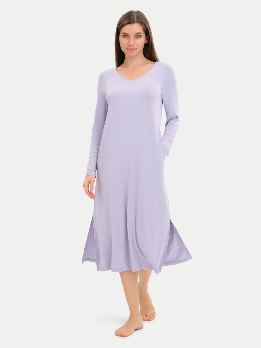 Long Sleeve Long Bamboo Sleepshirt