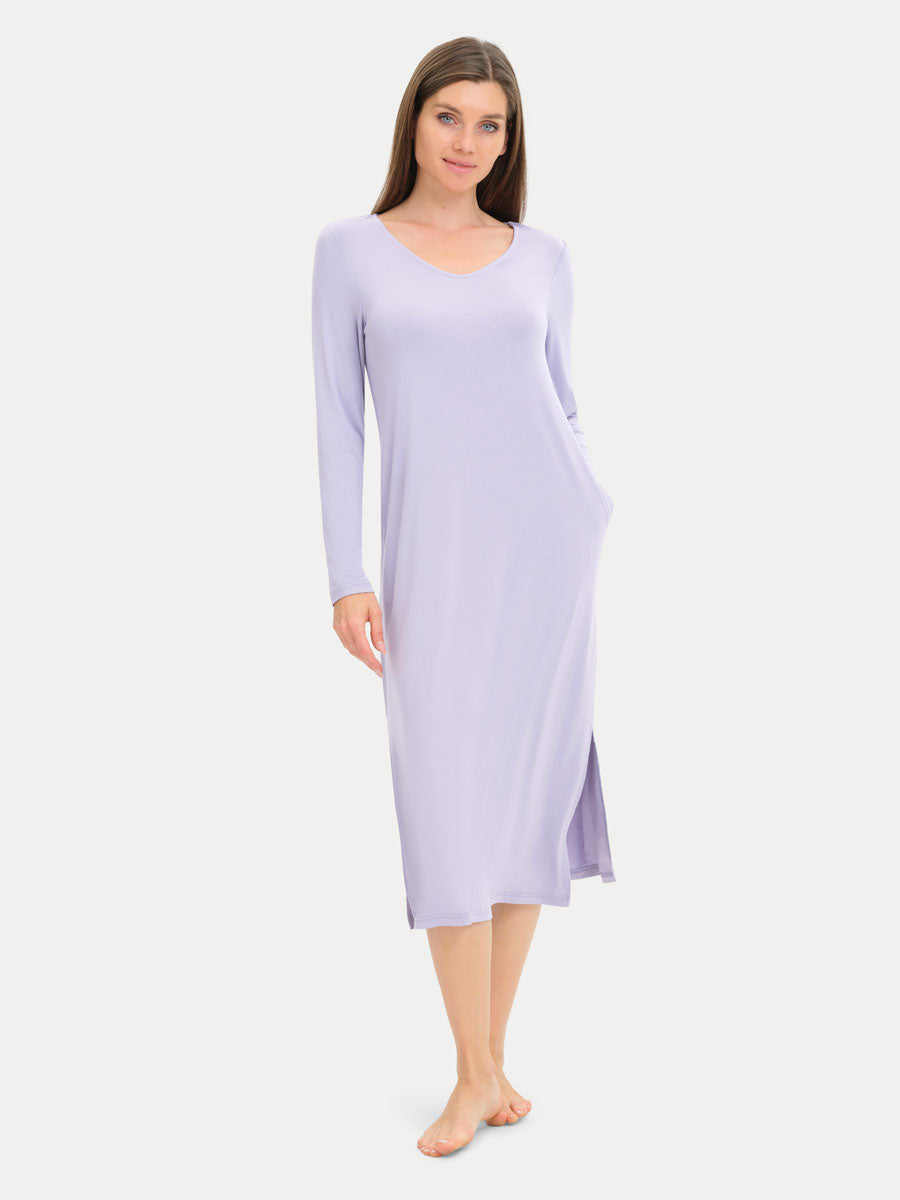 Long Sleeve Long Bamboo Sleepshirt