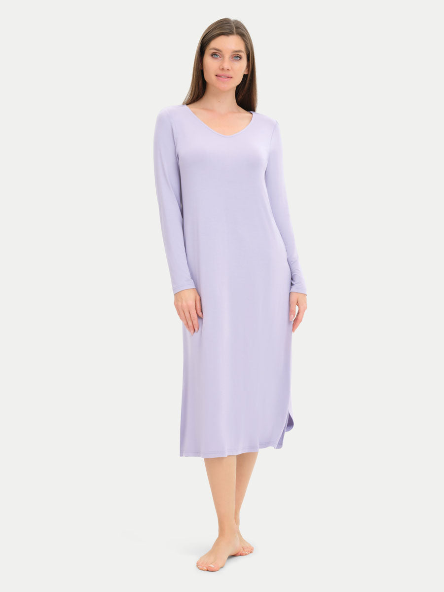 Long Sleeve Long Bamboo Sleepshirt