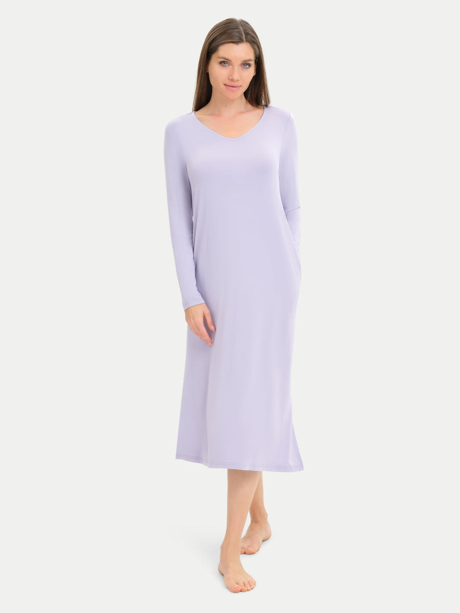 Long Sleeve Long Bamboo Sleepshirt