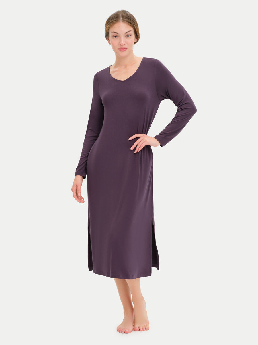 Long Sleeve Long Bamboo Sleepshirt