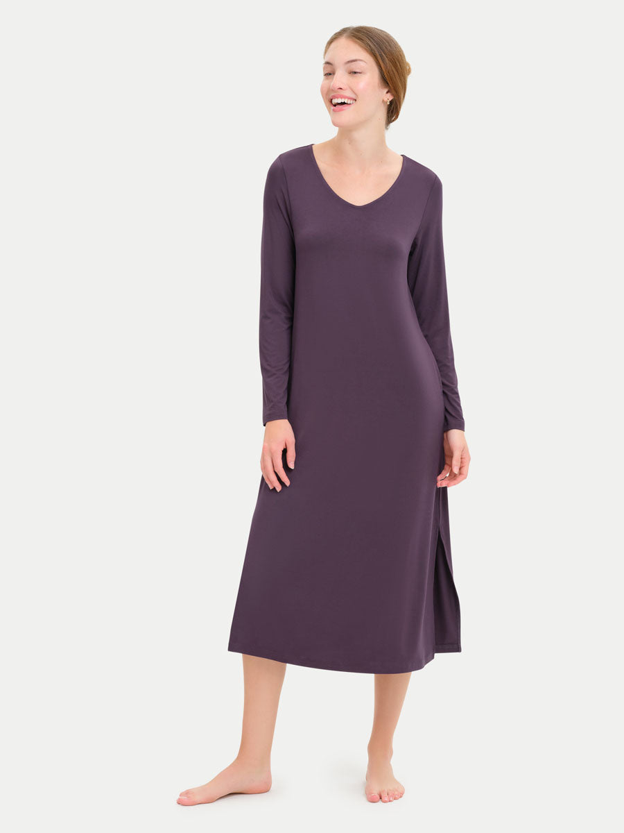 Long Sleeve Long Bamboo Sleepshirt