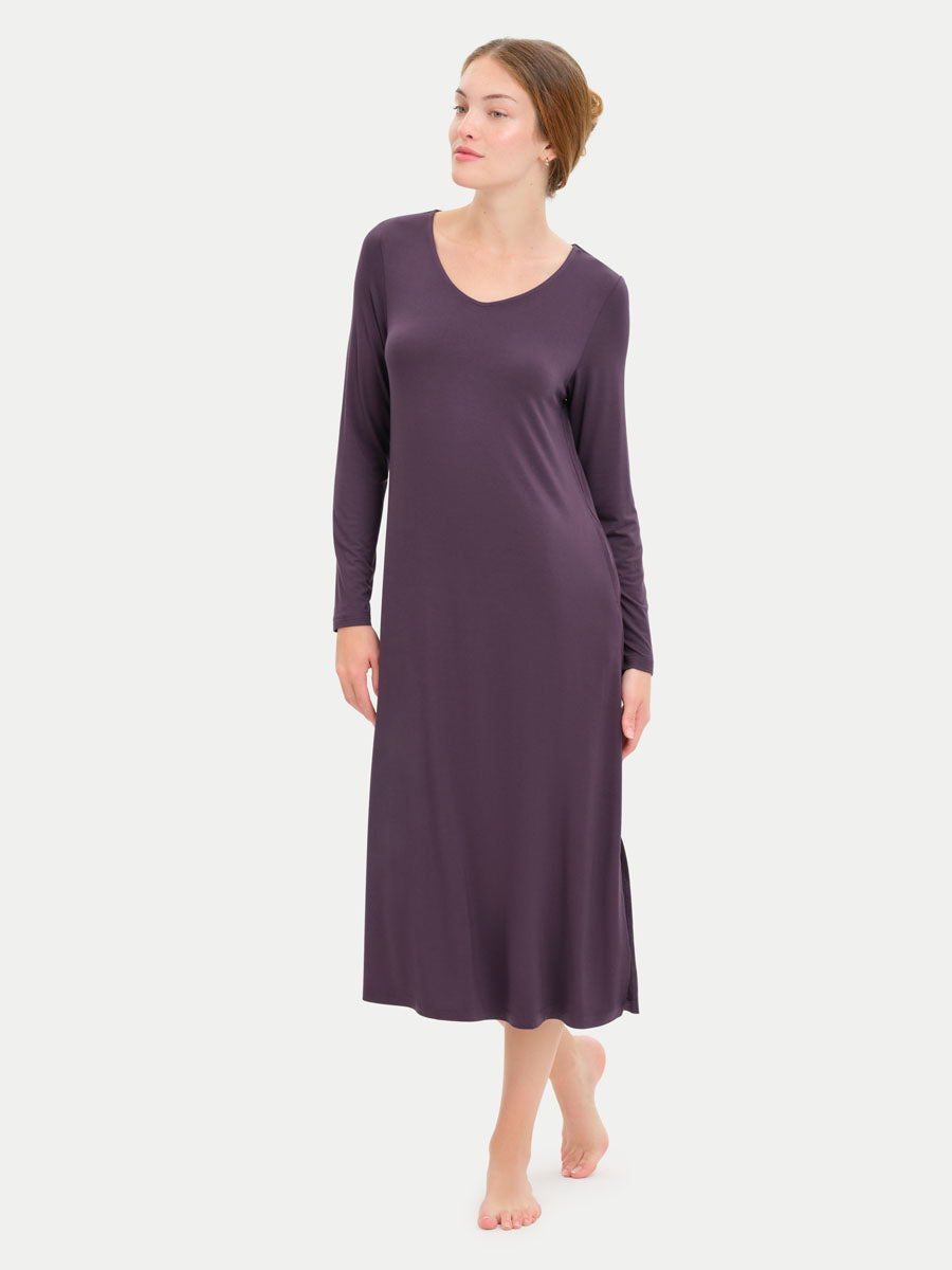Long Sleeve Long Bamboo Sleepshirt