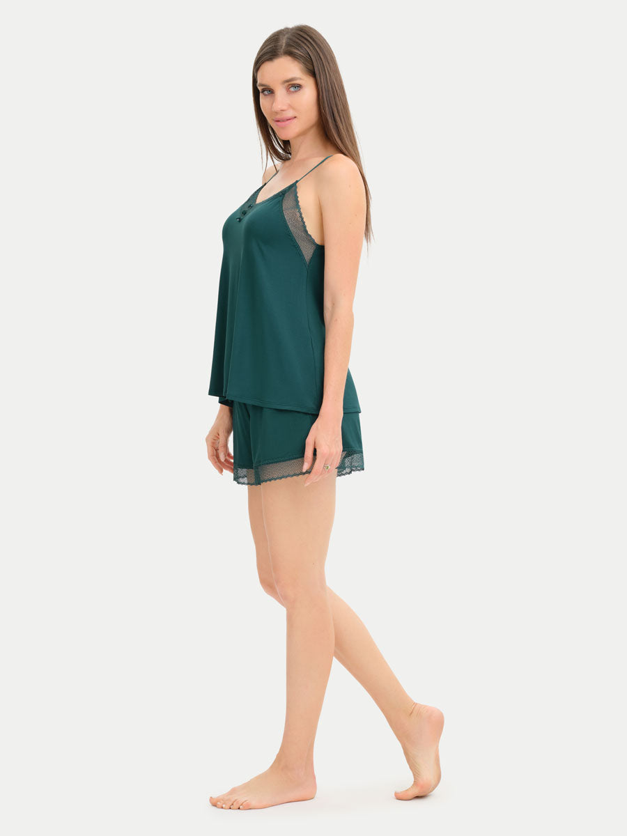 Bamboo Lace Cami Shorts