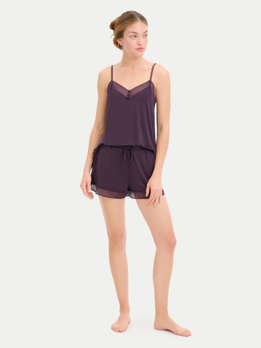 Bamboo Lace Cami Shorts