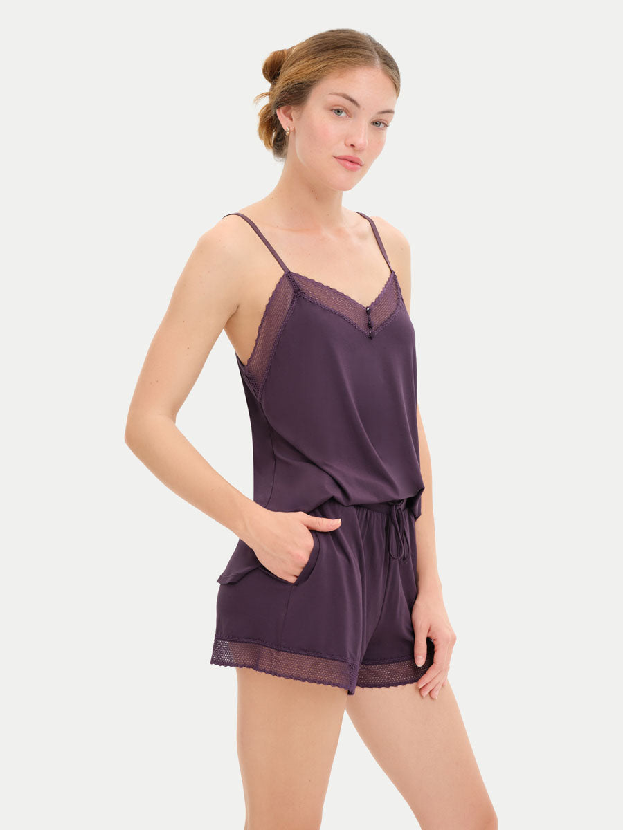 Bamboo Lace Cami Shorts