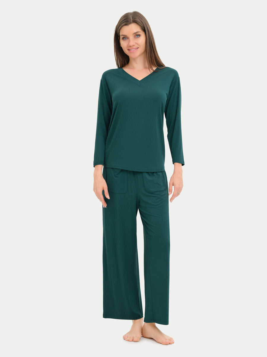 Long Sleeve Bamboo Slouchy PJs Set