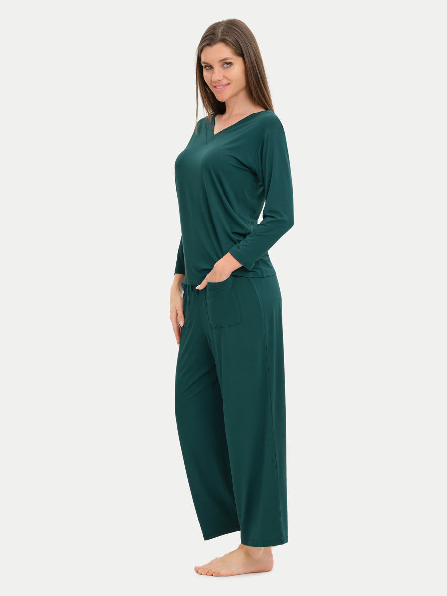 Long Sleeve Bamboo Slouchy PJs Set