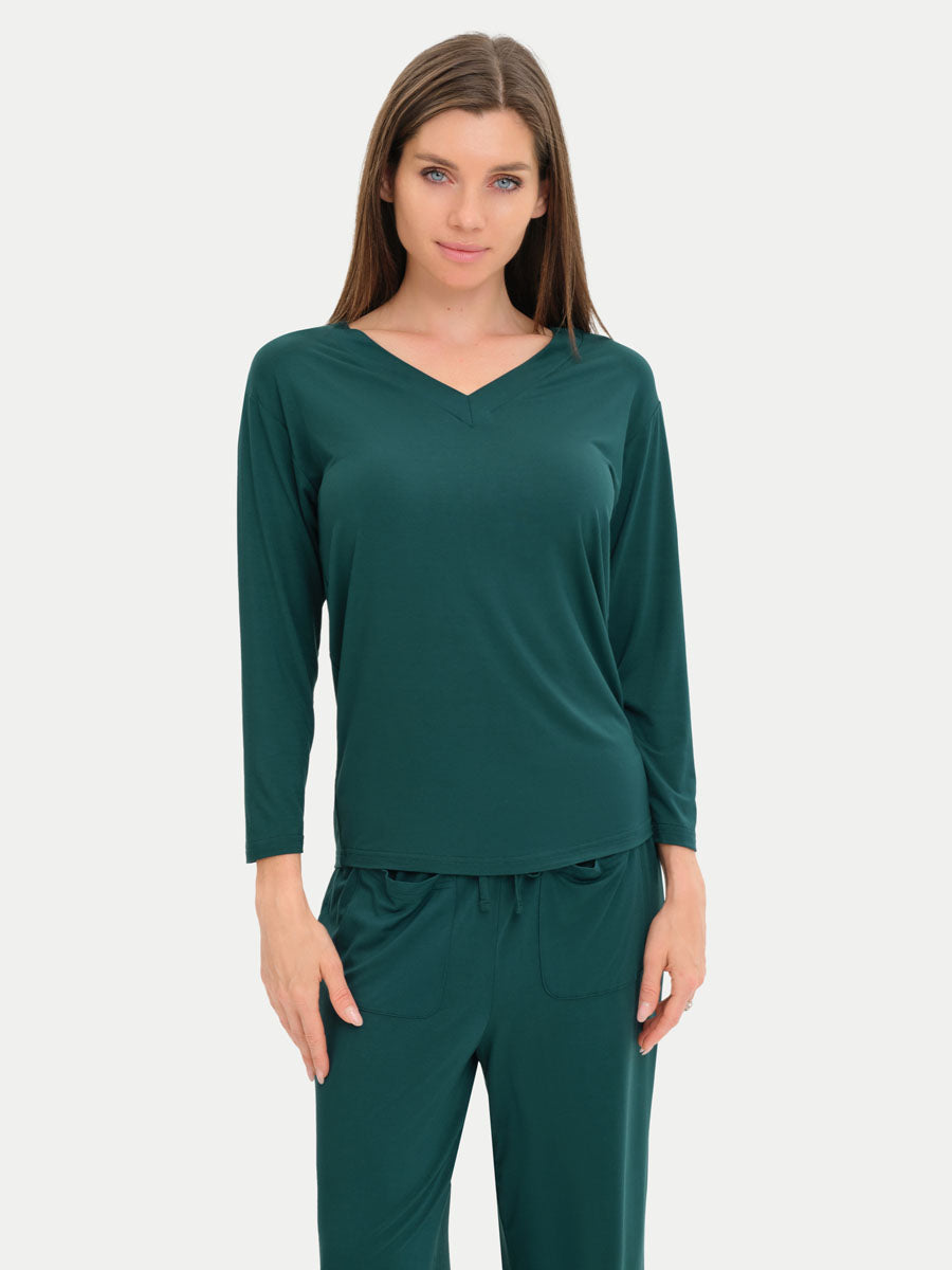Long Sleeve Bamboo Slouchy PJs Set
