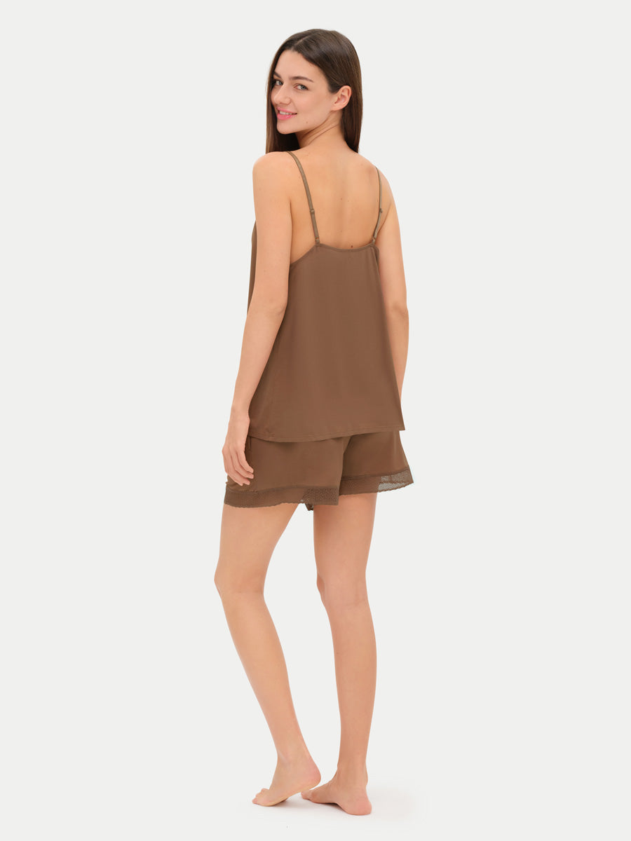 Bamboo Lace Cami Shorts