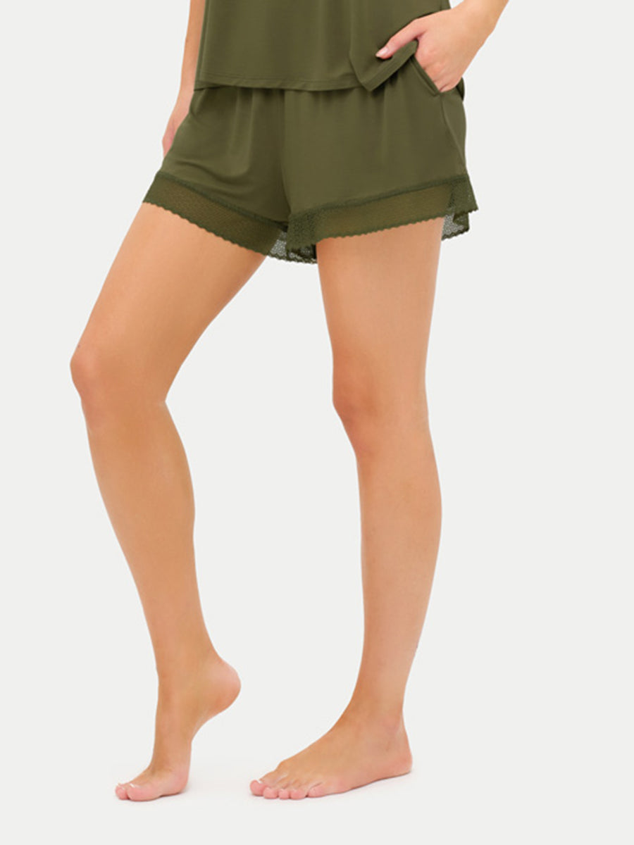 Bamboo Lace Cami Shorts