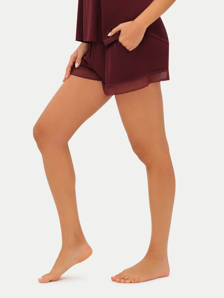 Bamboo Lace Cami Shorts