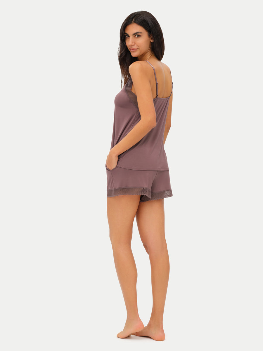 Bamboo Lace Cami Shorts