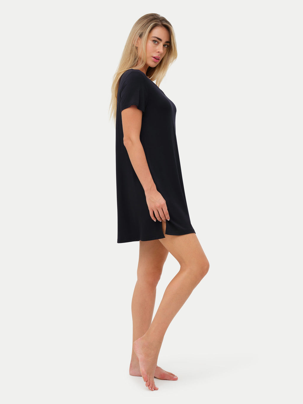 Short Sleeve Short Bamboo Sleepshirt
