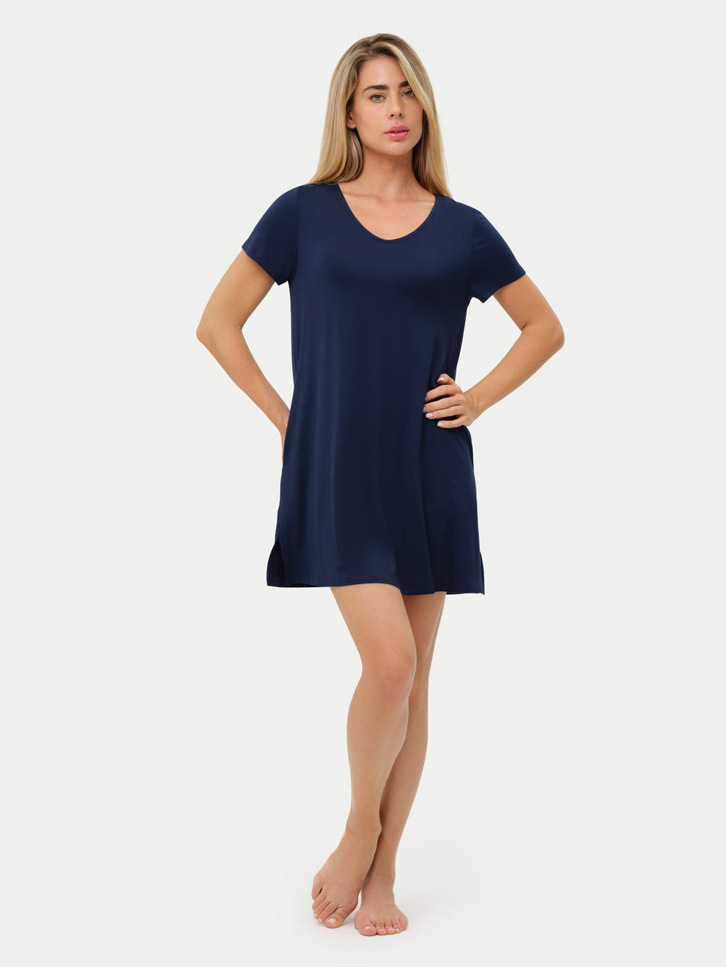 Short Sleeve Short Bamboo Sleepshirt