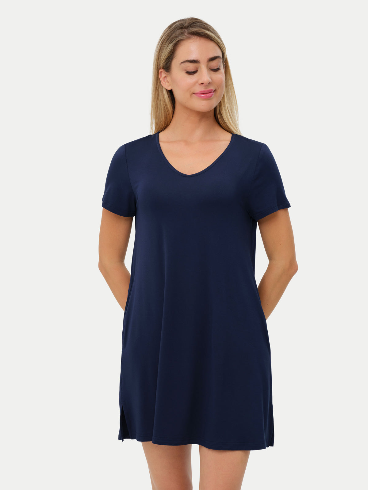 Short Sleeve Short Bamboo Sleepshirt