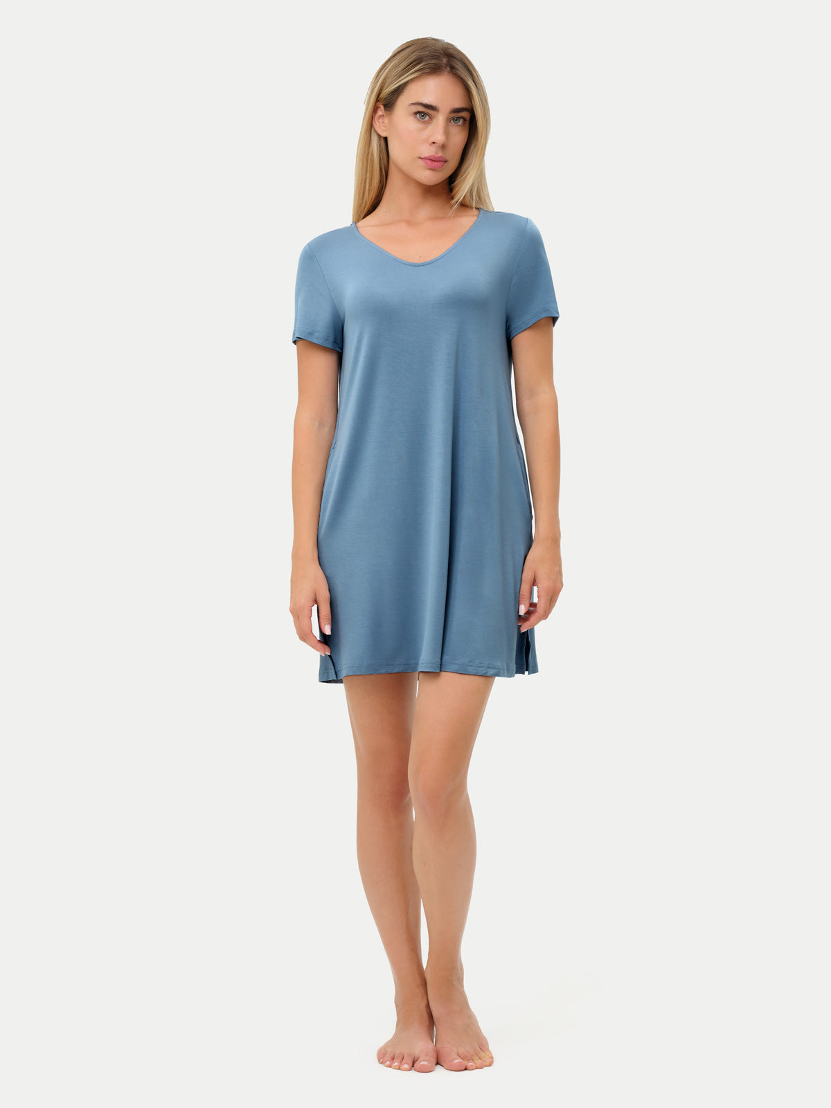 Short Sleeve Short Bamboo Sleepshirt