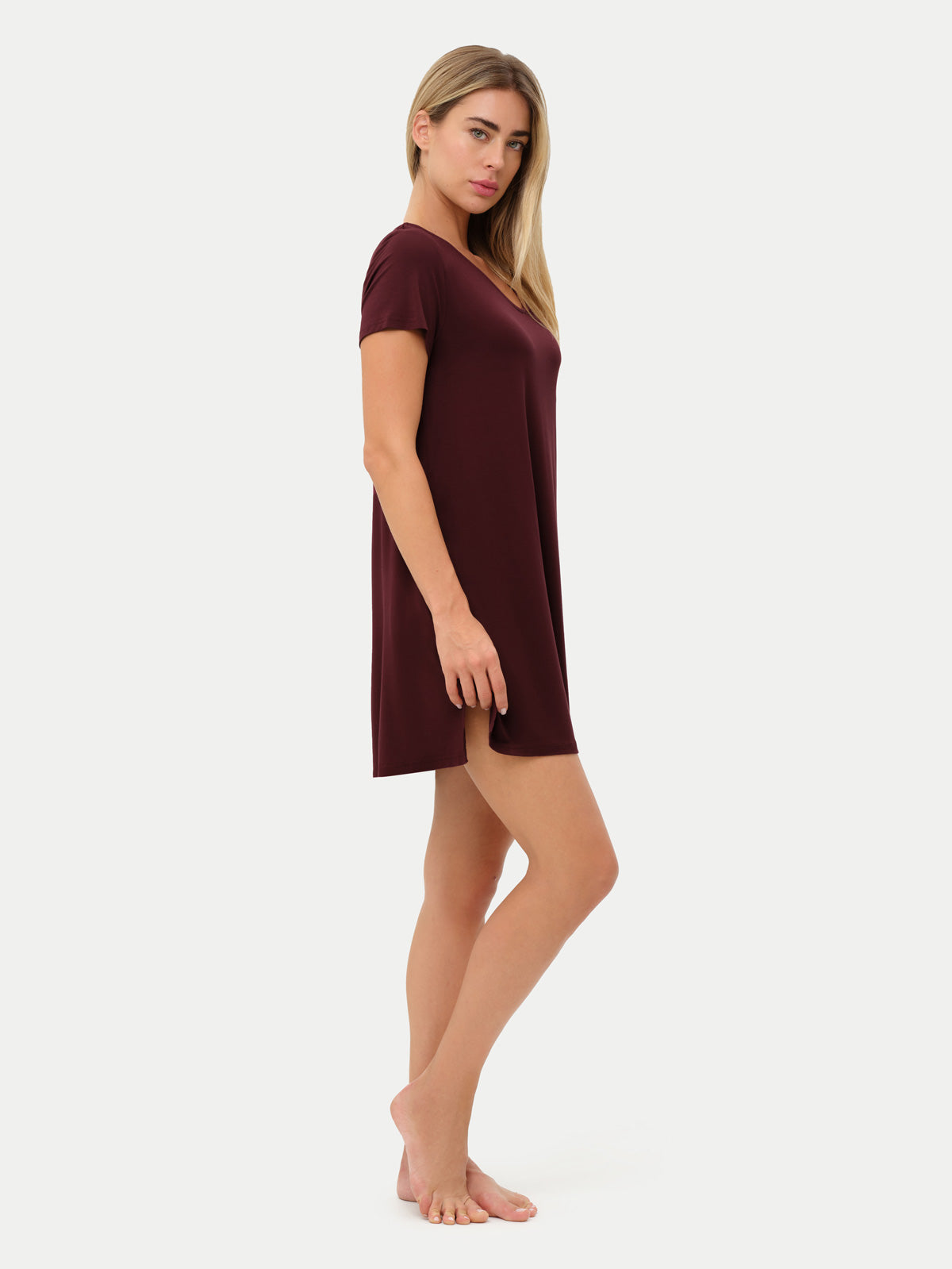 Short Sleeve Short Bamboo Sleepshirt