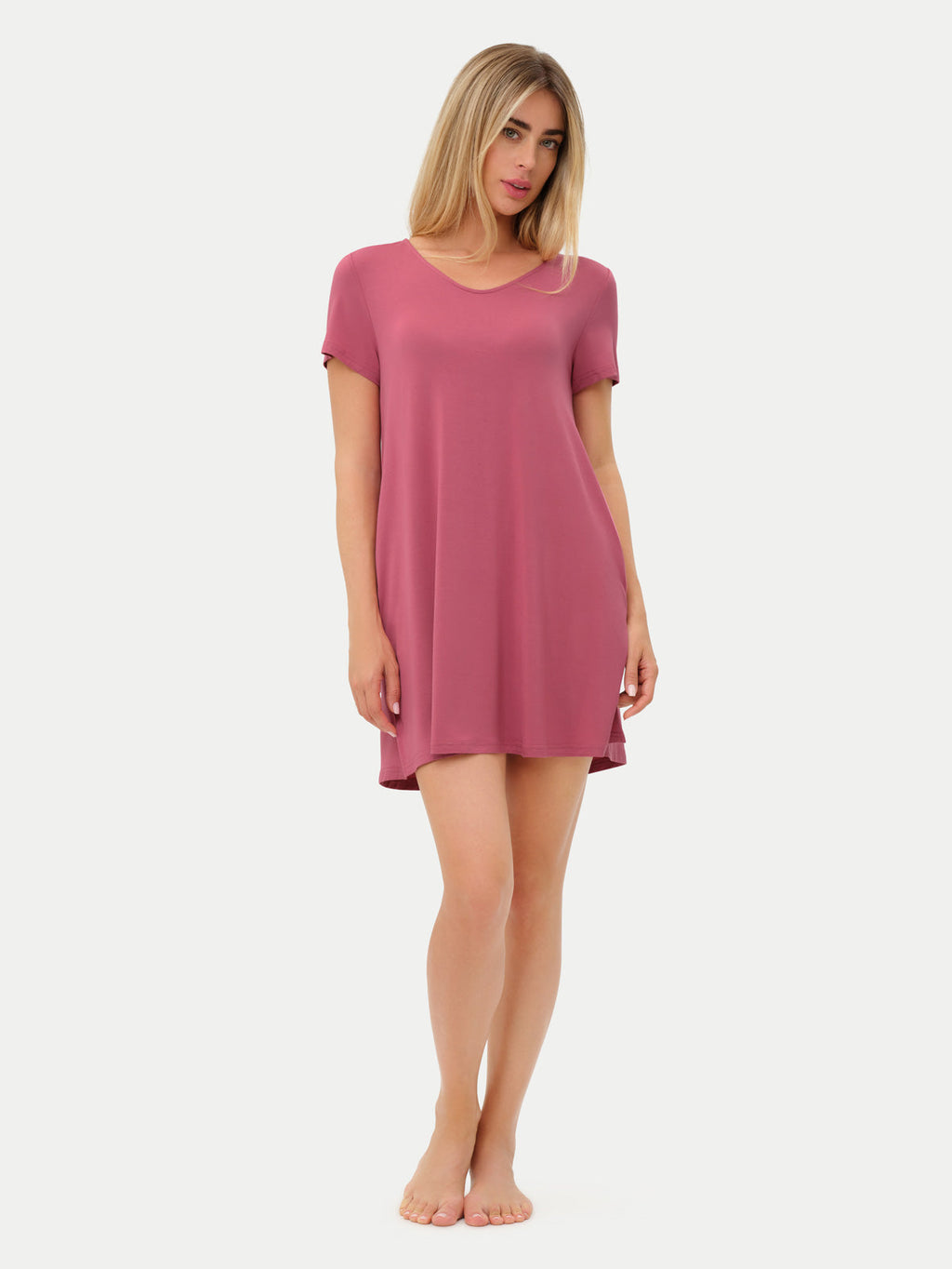 Short Sleeve Short Bamboo Sleepshirt
