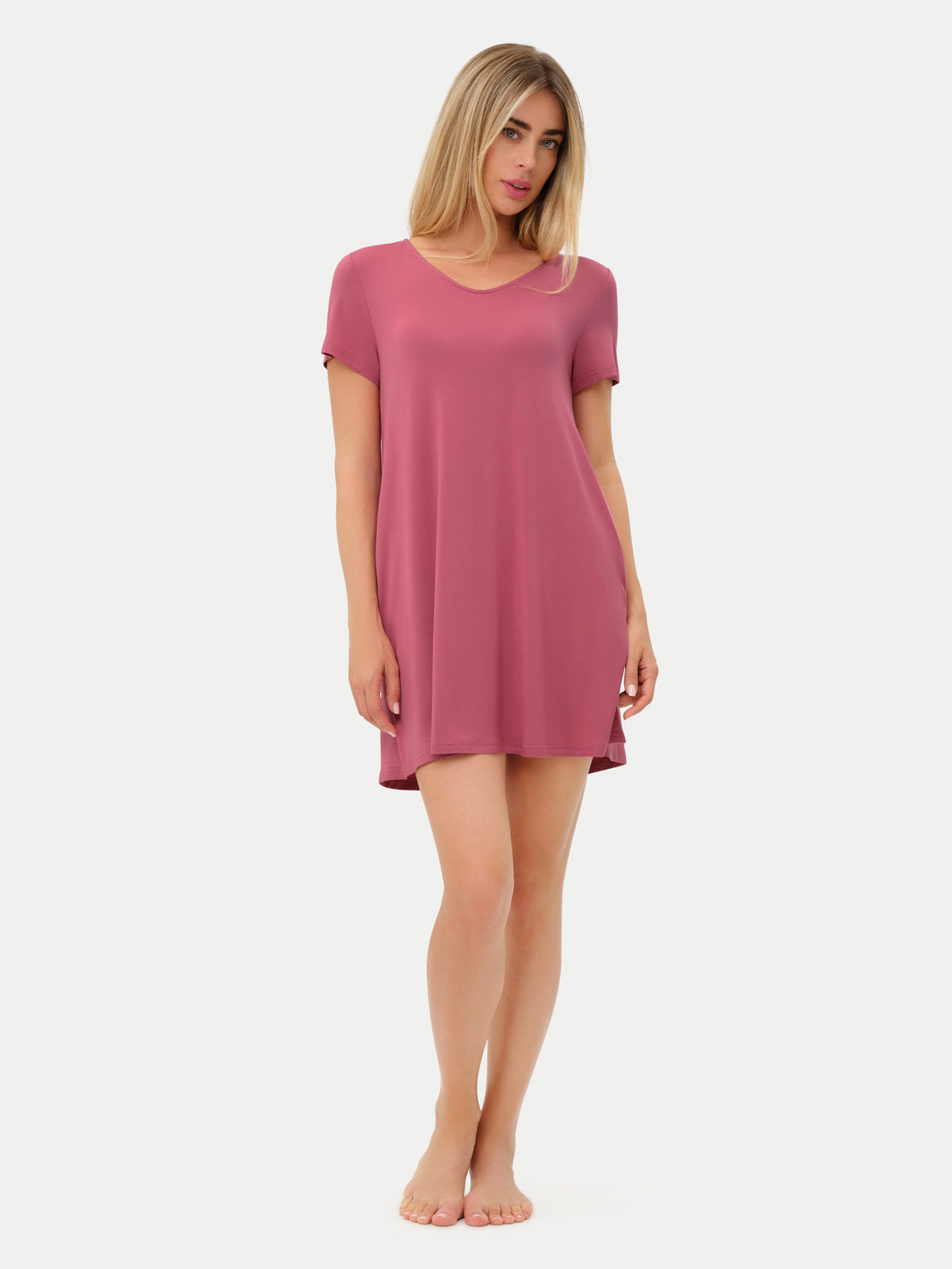Short Sleeve Short Bamboo Sleepshirt