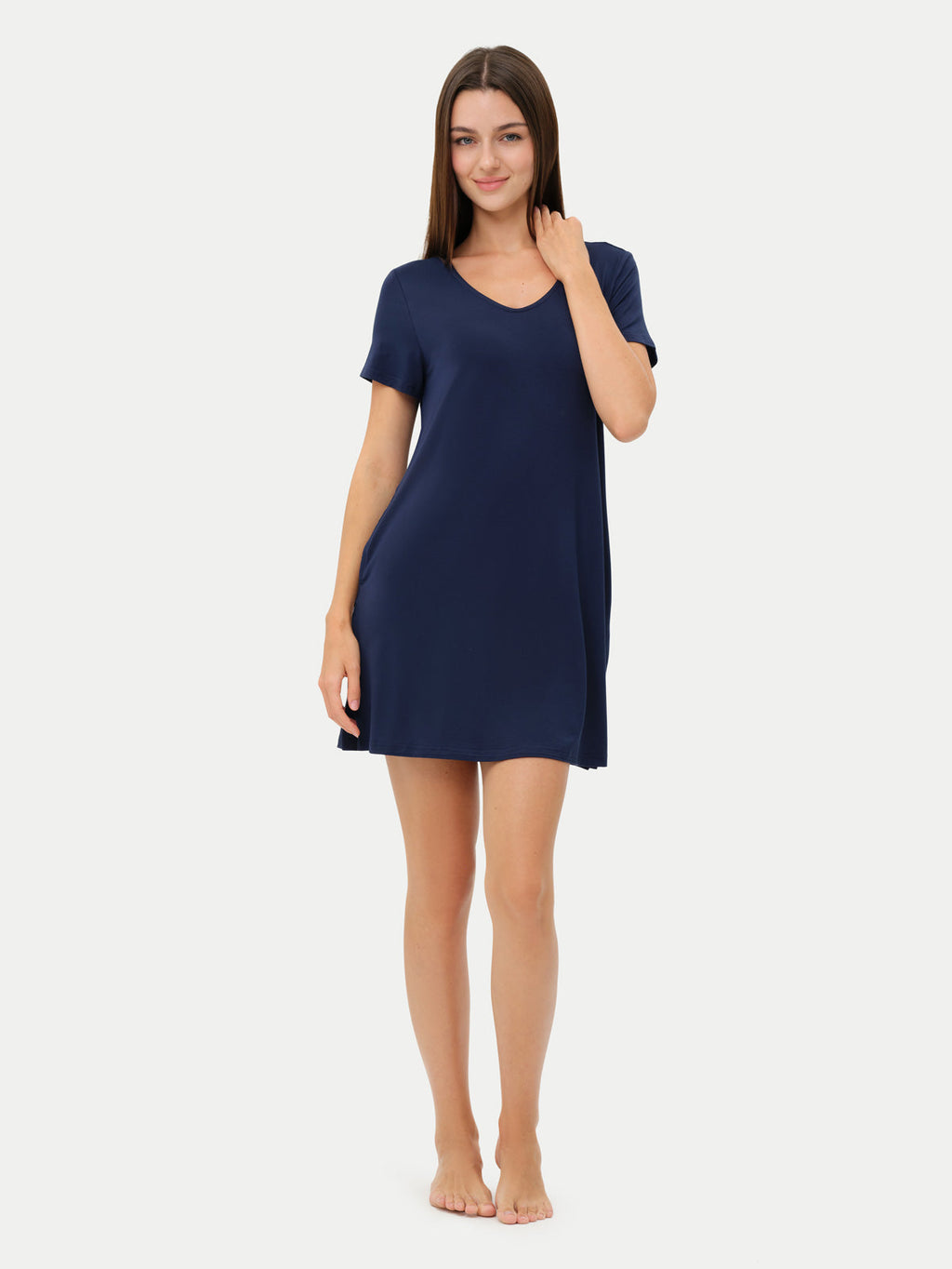 Short Sleeve Short Bamboo Sleepshirt