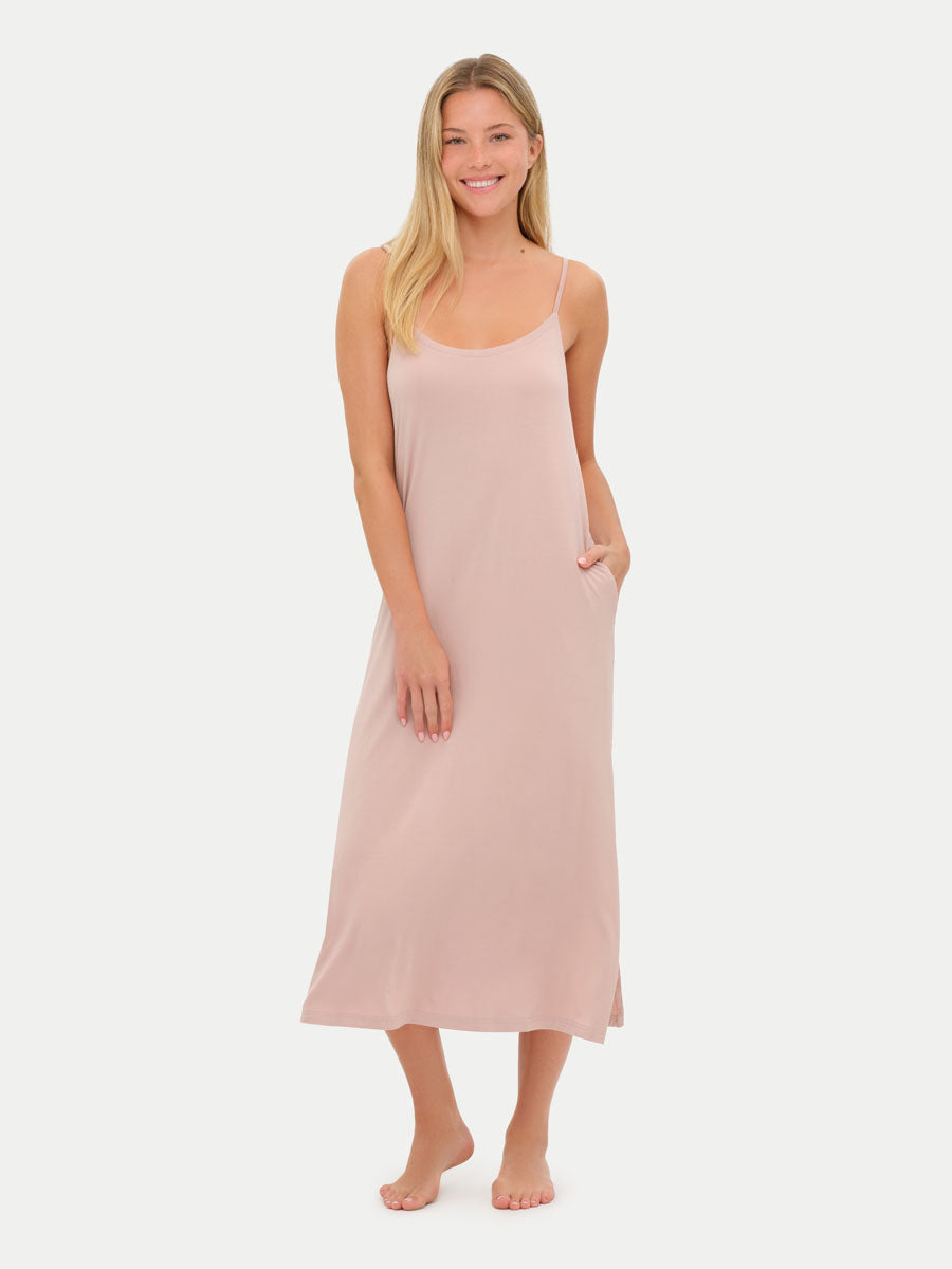 Sleeveless Long Bamboo Sleepshirt