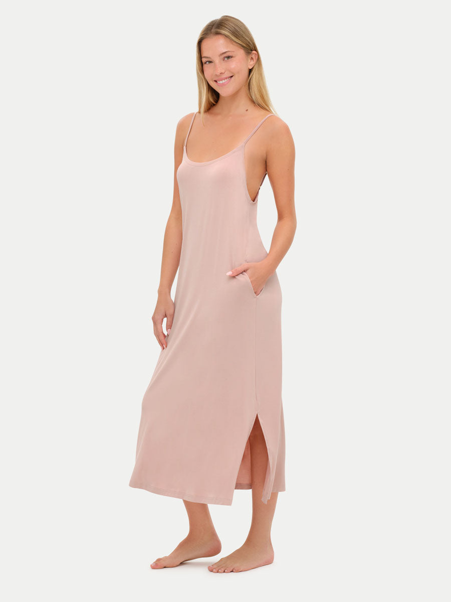 Sleeveless Long Bamboo Sleepshirt