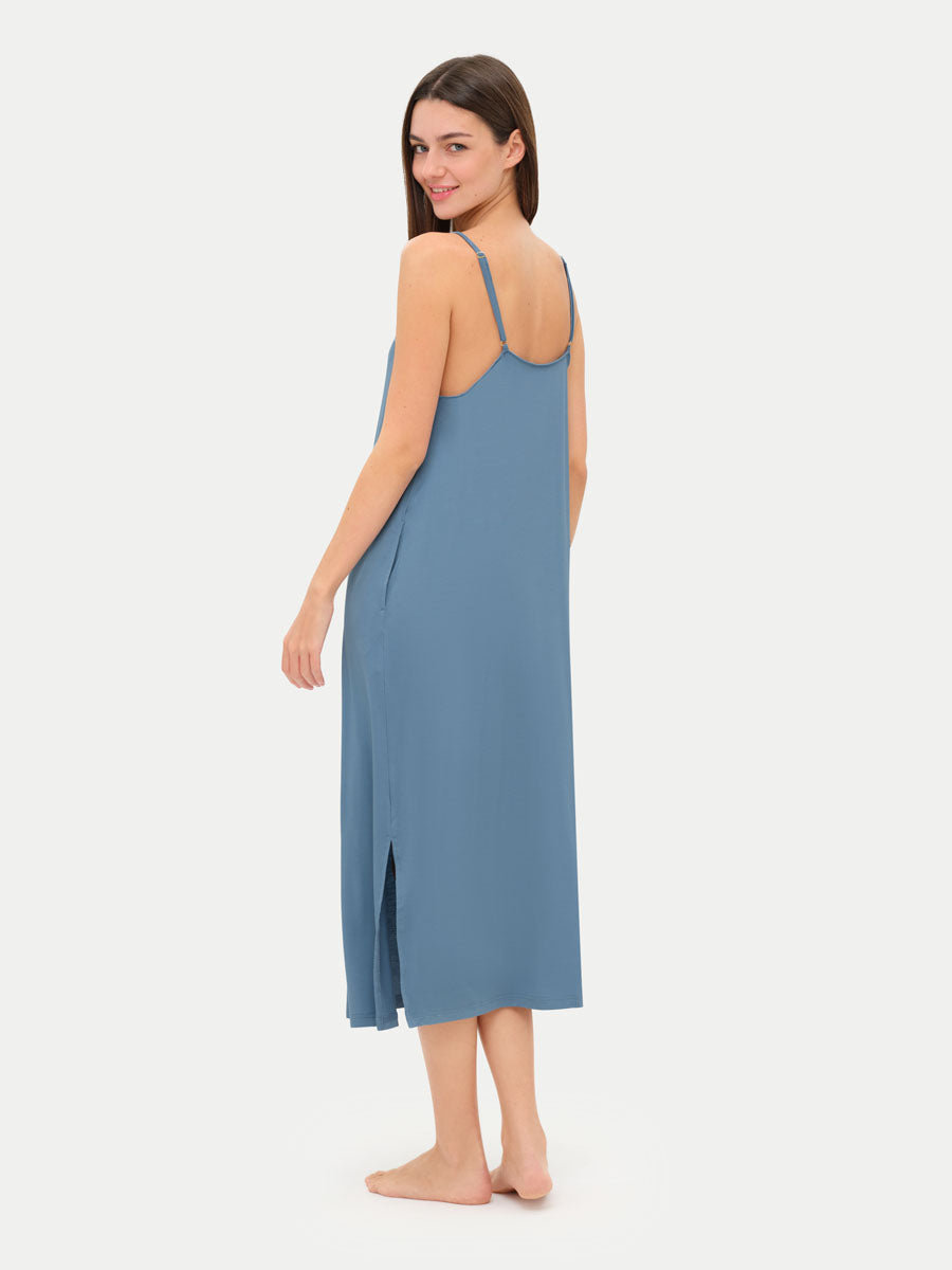 Sleeveless Long Bamboo Sleepshirt