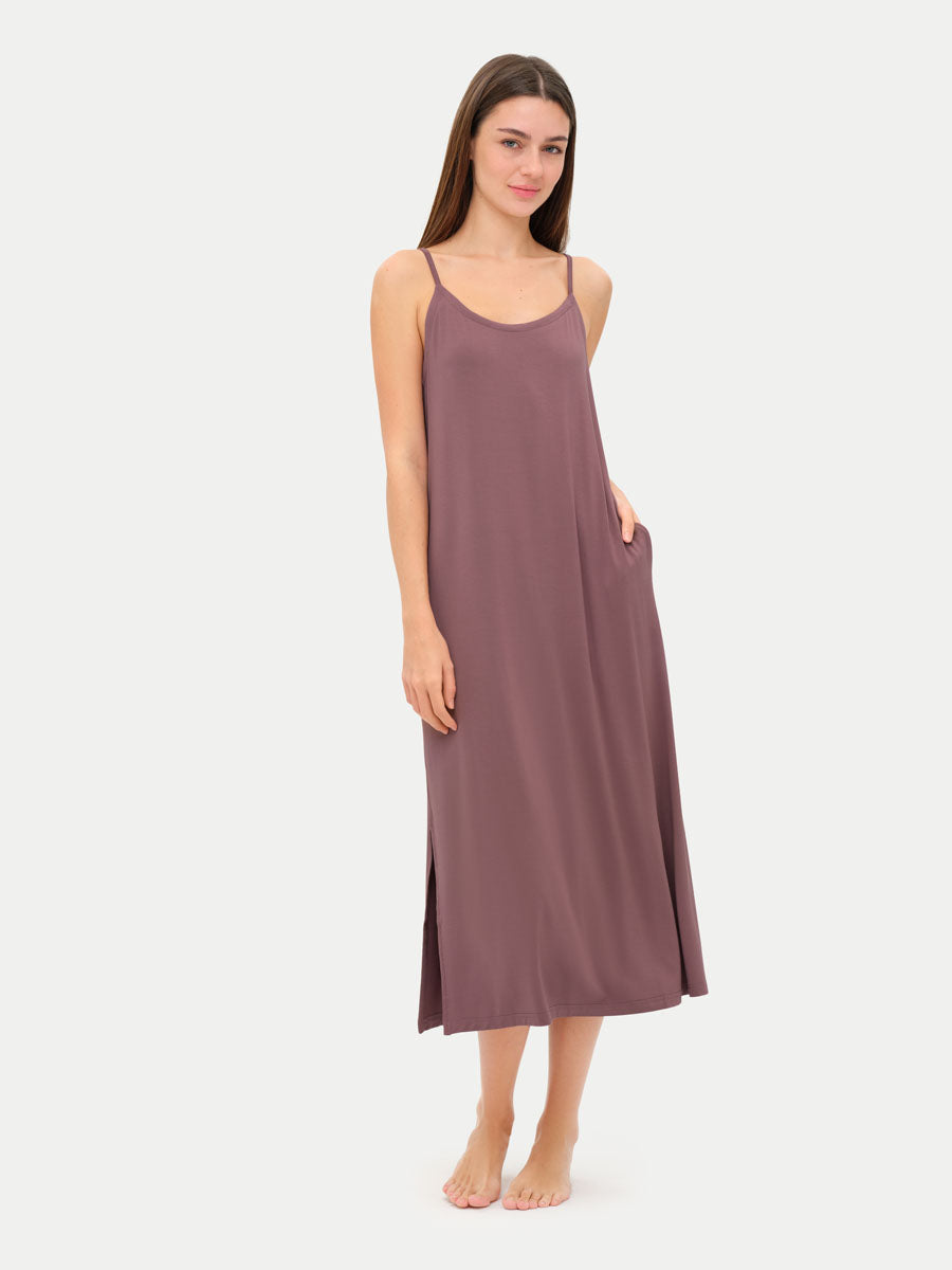 Sleeveless Long Bamboo Sleepshirt