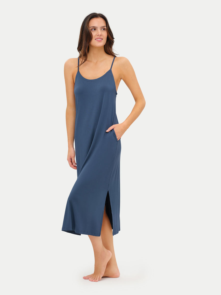 Sleeveless Long Bamboo Sleepshirt
