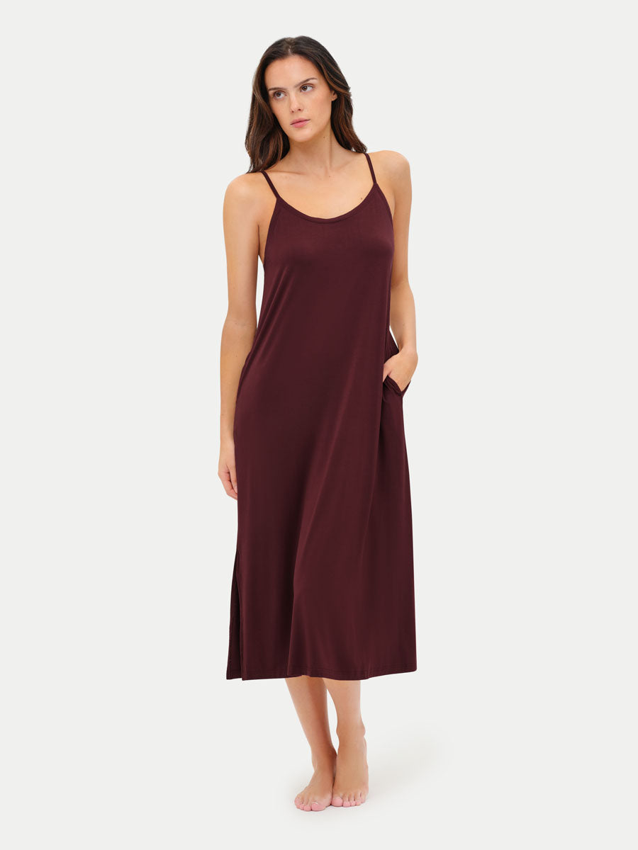 Sleeveless Long Bamboo Sleepshirt