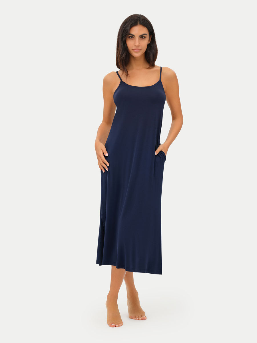 Sleeveless Long Bamboo Sleepshirt