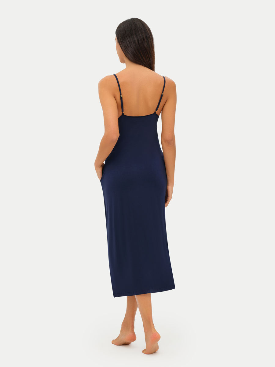 Sleeveless Long Bamboo Sleepshirt