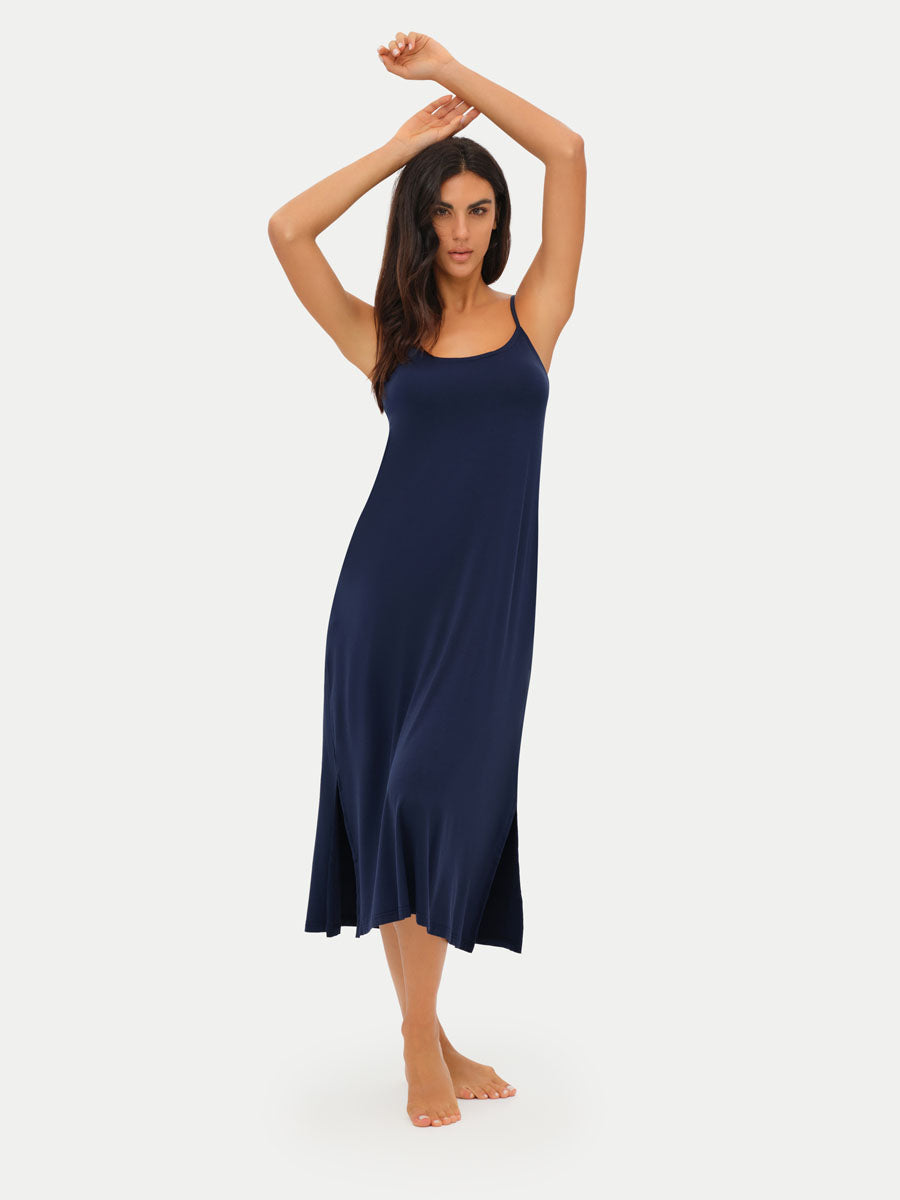 Sleeveless Long Bamboo Sleepshirt