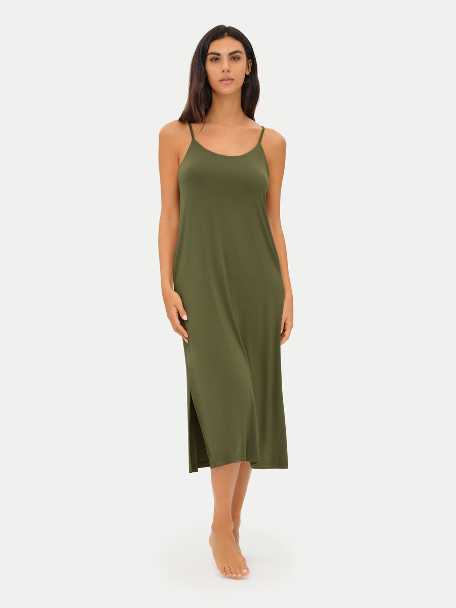 Sleeveless Long Bamboo Sleepshirt
