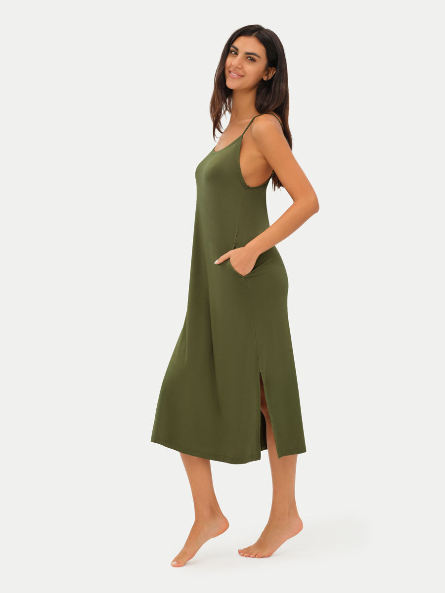 Sleeveless Long Bamboo Sleepshirt
