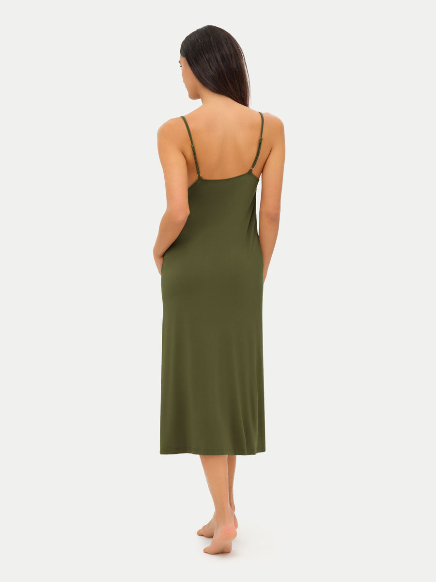 Sleeveless Long Bamboo Sleepshirt