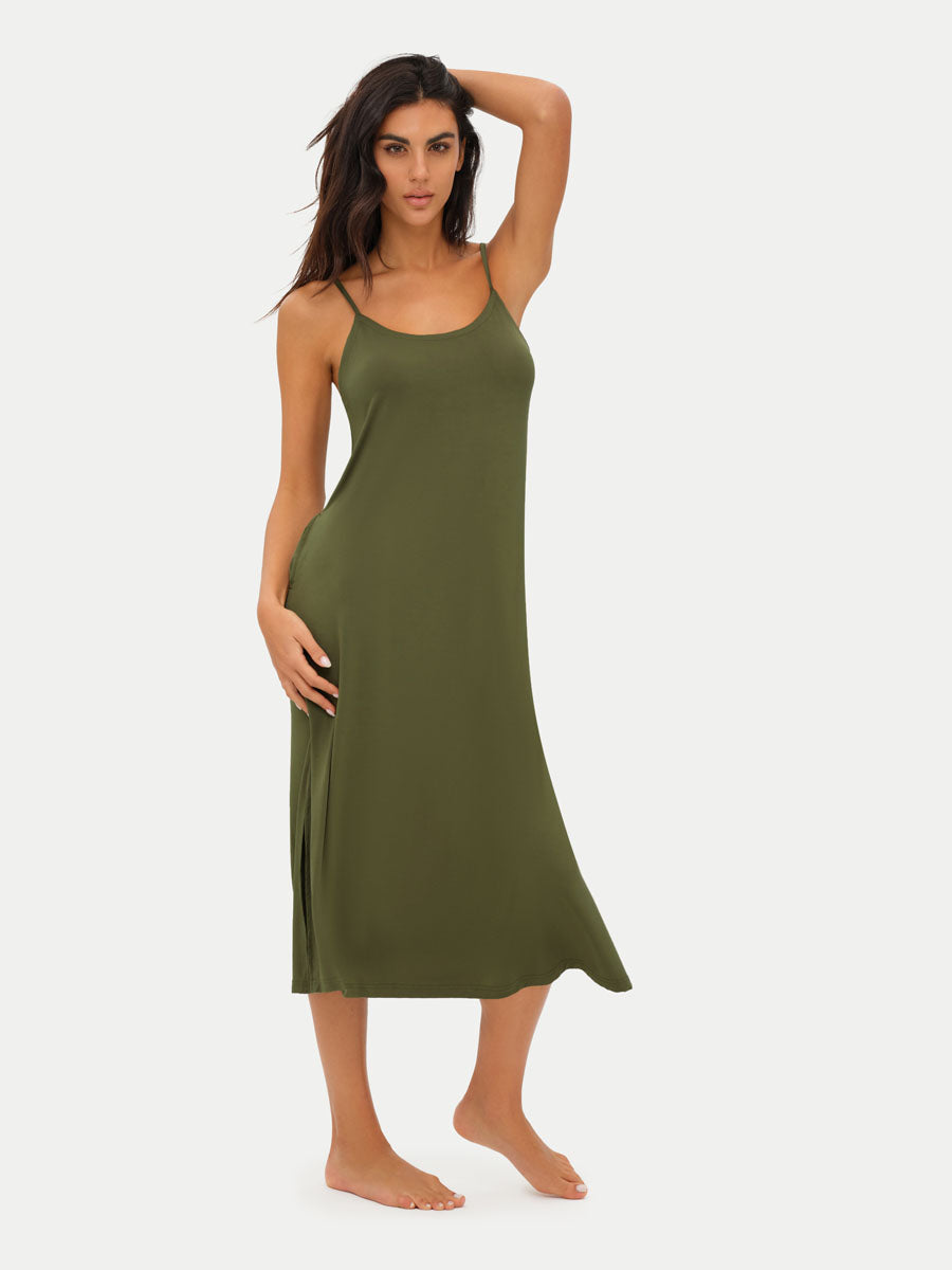 Sleeveless Long Bamboo Sleepshirt