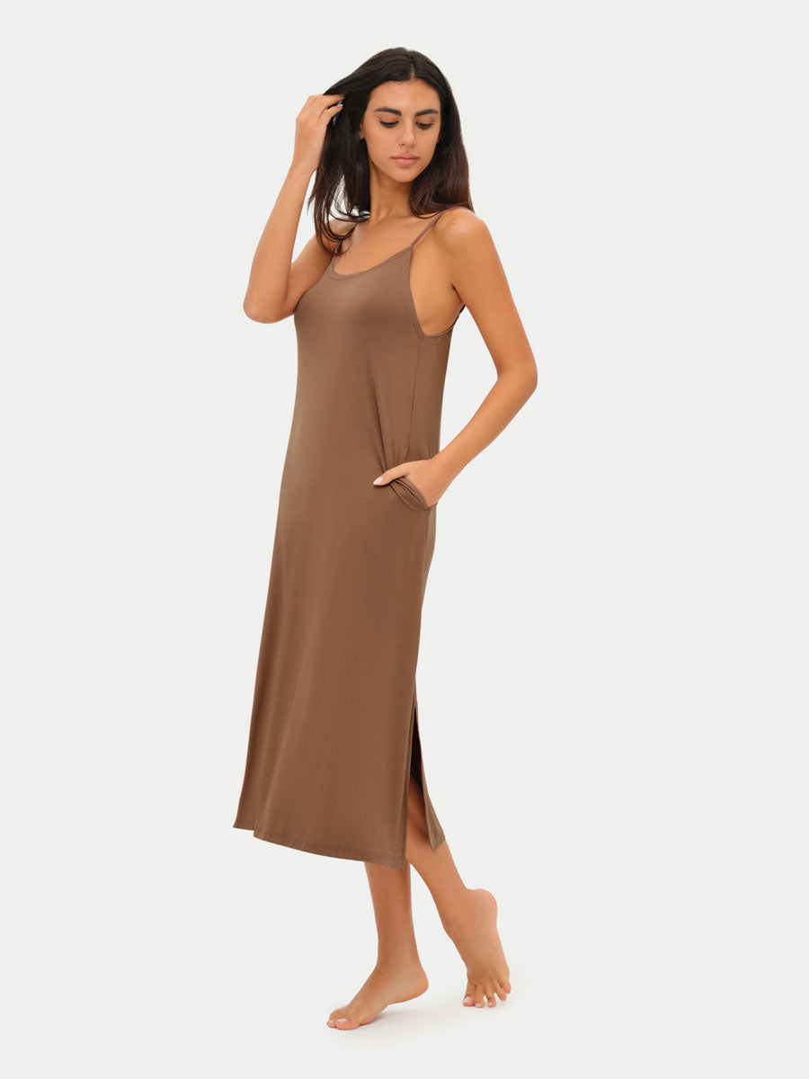 Sleeveless Long Bamboo Sleepshirt